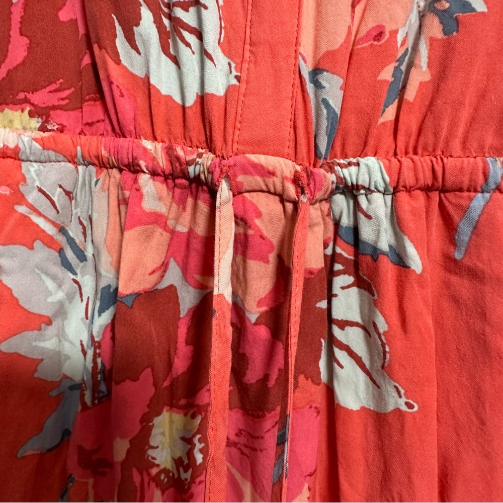 Gap Floral Dress, Button Front, Drawstring Waist,… - image 8